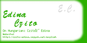 edina czito business card